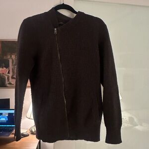 All Saints Chocolate Brown asymmetrical sweater